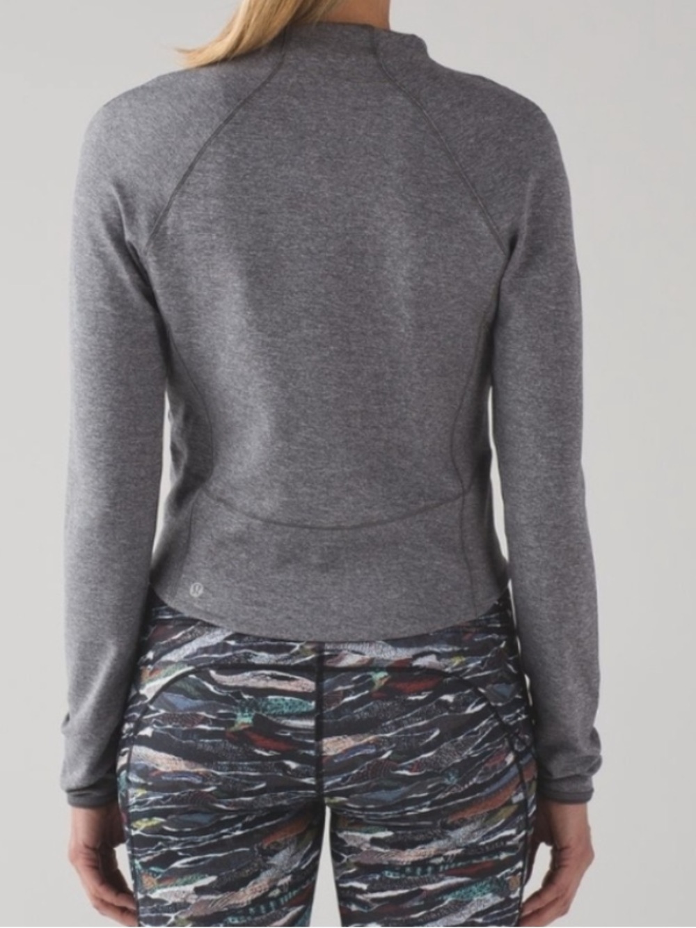 lululemon Hill and Valley Mock Neck Long Sleeve Top - Heathered Slate Size 4